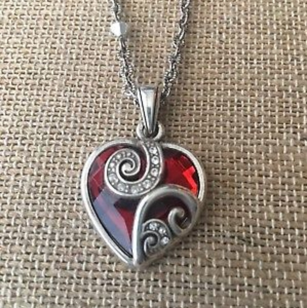 Retired BRIGHTON "Cupid's Love" Red Crystal Heart.
